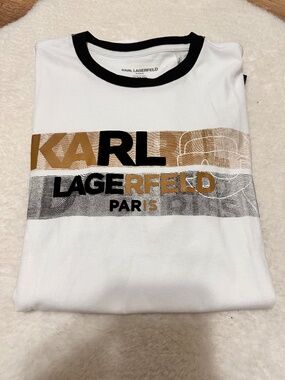 Karl Lagerfeld - Crew Neck Graphic Print T-Shirt.